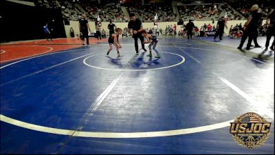49 lbs Consi Of 8 #1 - Wrenland Roberts, Wesley Wrestling Club vs Jensen Bagwell, Cowboy Wrestling Club