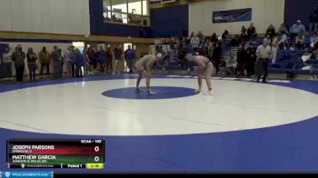 149 lbs Quarterfinal - Matthew Garcia, Johnson & Wales (RI) vs Joseph Parsons, Springfield