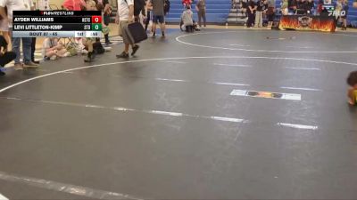 65 lbs 2nd Place Match - Ayden Williams, KC Elite Training Center vs Levi Littleton-Kimp, Summerville Take Down
