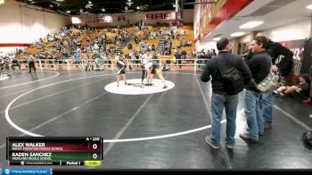 220 lbs 1st Place Match - Alex Walker, Rocky Mountain Middle School vs Kaden Sanchez, Worland Middle School