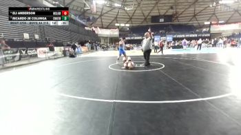 Boys 4A 215 lbs Cons. Round 4 - Eli Anderson, Moses Lake vs Ricardo Jr Colunga, Eastmont