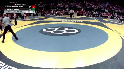D2-132 lbs Quarterfinal - Michael Kenney, Cham. Julienne vs Desmond Childers, Copley