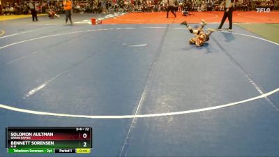 72 lbs Champ. Round 1 - Solomon Aultman, Grand Rapids vs Bennett Sorensen, K-M