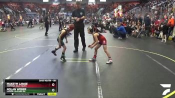 58 lbs Cons. Round 1 - Nolan Weber, Lapeer Lightning WC vs Maksym Lange, Chippewa Hills Youth