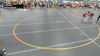 126 lbs Champ. Round 1 - Ashton Glasgow, Unattached vs Tyler White, Lake Gibson Braves