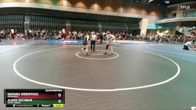 140 lbs Quarterfinal - Alexis Escobar, Kelso (Girls) vs Samara Weinstock, University