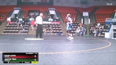 112 lbs Champ. Round 2 - Gavin Lewis, Oxford vs Griffin Tibai, Michigan