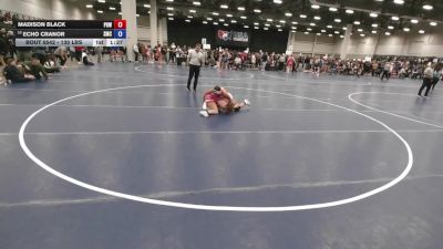 130 lbs Quarters - Echo Cranor, Spartan Mat Club vs Madison Black, Project 8 Wrestling
