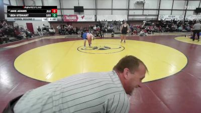 285 lbs Cons. Round 3 - Ben Stewart, Carbon vs Jake Adams, Juab