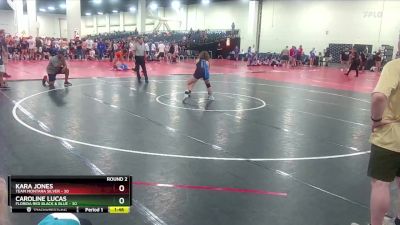 170 lbs Round 2 (8 Team) - Caroline Lucas, Florida Red Black & Blue vs Kara Jones, Team Montana Silver