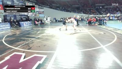 5A Boys 138 lbs Champ. Round 1 - Jaret Hickey, Crater Boys vs Grayson Moore, Mountain View Boys