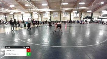 141 lbs Consi Of 16 #1 - Venumadhava Mirel, Navy - UNATT vs Clayton Gabrielson, Maryland