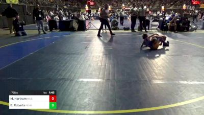 75 lbs Round Of 32 - Mason Hartrum, Wilson vs Ganon Roberts, Penncrest