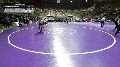 140 lbs Semi To 9th - Andrew Myers, Liberty Bakersfield vs Uriel Hernandez-Mendoza, Madera South