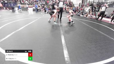 84 lbs Rr Rnd 2 - Jaxon Keeney, Blackwell Wrestling Club vs Walker Vieyra, Kansas Young Guns