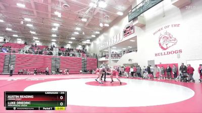 215 lbs Quarterfinal - Austin Reading, Crown Point vs Luke Driedric, Arrowhead Union