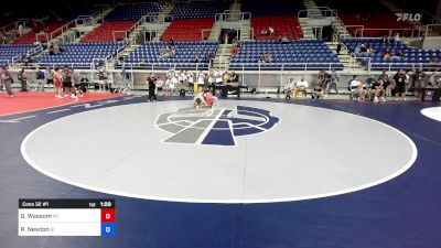 113 lbs Cons 32 #1 - Gabe Wassom, KS vs Robby Newton, RI