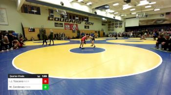 129 lbs Quarterfinal - Joseph Toscano, Buchanan vs Mark Cardenas, Pomona (CO)