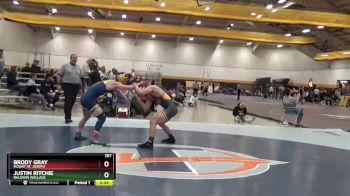 157 lbs Quarterfinal - Brody Gray, Mount St. Joseph vs Justin Ritchie, Baldwin Wallace