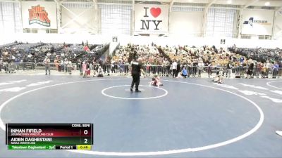 54 lbs Cons. Semi - Inman Fifield, Journeymen Wrestling Club vs Aiden Daghestani, NWAA Wrestling