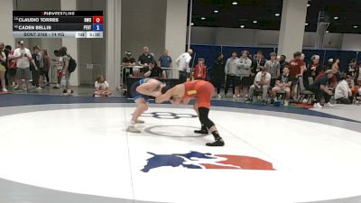 74 kg Cons. Sub-quarters - Claudio Torres, Hawkeye Wrestling Club vs Caden Bellis, Pennsylvania RTC