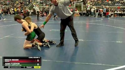 105 lbs Cons. Round 2 - Aiden Fleenor, Westside Wrestling Club vs Brock Rieder, WRATH