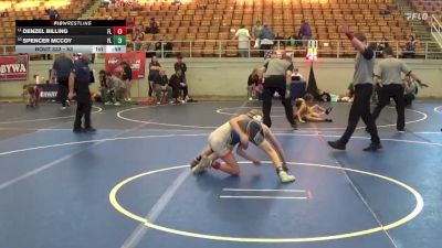 53 lbs Cons. Semi - Spencer McCoy, Fairfield Youth Wrestling vs Denzel Billing, Sidney Youth Wrestling Club