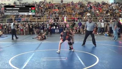 94 lbs Cons. Semi - Kenzie Carrier, Wilmington Ladies Freestyle Wr vs Lillian Nation, Watkins Memorial