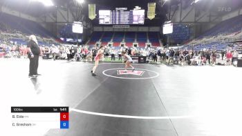 100 lbs Cons 8 #2 - Bianca Eide, Minnesota vs Camryn Gresham, Ohio