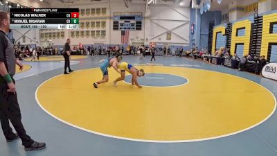 150 lbs Quarterfinal - Nicolas Walker, Cape Henlopen H S vs Miguel Sigaran, Caesar Rodney H S