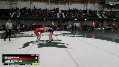 157 lbs Cons. Round 4 - Jacob Bostelman, Northwestern vs Brock Herman, Ohio State