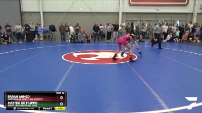 106 lbs Champ. Round 1 - Farah Ahmed, Powerhouse Wrestling Academy vs Matteo De Filippo, Great Neck Wrestling Club