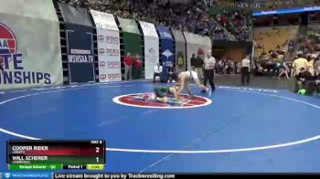 120 lbs Quarterfinal - Cooper Rider, Liberty vs Will Scherer, Lindbergh