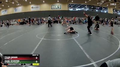 80 lbs Round 4 (6 Team) - Tyler Gieger, Buxton vs Mark Wurster, CP Wrestling Academy