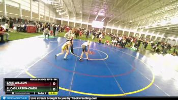 88 lbs Cons. Round 3 - Lucas Larson-Owen, INWTC vs Lane Willson, Montana