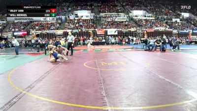 A - 118 lbs Quarterfinal - Riley Orr, Libby / Troy vs Will Merkel, Custer Co. (Miles City)