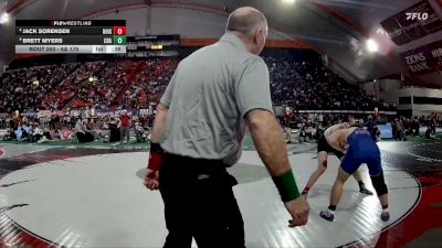 6A 175 lbs Cons. Round 3 - Brett Myers, Coeur D Alene vs Jack Sorensen, Boise