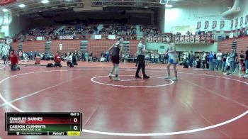 138 lbs Champ. Round 1 - Charles Barnes, Unattached vs Carson Clements, Dragon Wrestling Club