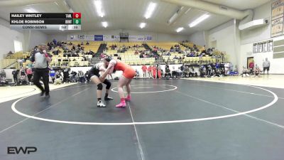 130 lbs Consolation - Hailey Whitley, Tahlequah Girls HS vs Khloe Robinson, Bentonville Girls