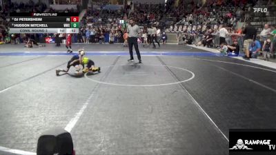 46 lbs Cons. Round 2 - Dj Petersheim, Power House vs Hudson Mitchell, WWC