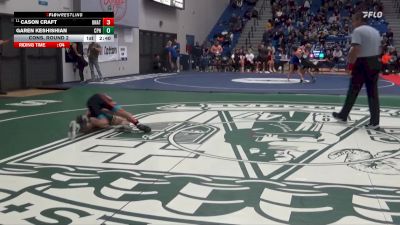 125 lbs Cons. Round 2 - Cason Craft, Unattached vs Garen Keshishian, Cal Poly Humboldt