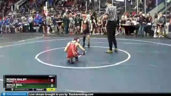 67 lbs Round 2 (4 Team) - Royce Beal, Hudson vs Rowen Bailiff, Monroe