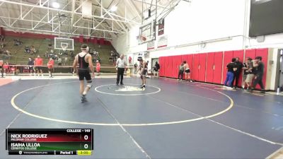 149 lbs Cons. Round 4 - Isaiha Ulloa, Cerritos College vs Nick Rodriguez, Palomar College