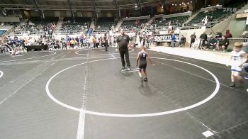 49 lbs Consi Of 16 #2 - Hayden Gregory, Tulsa Blue T Panthers vs King James Vaughn, Checotah Matcats