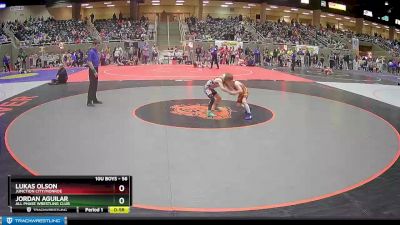 56 lbs Semifinal - Lukas Olson, Junction City/Monroe vs Jordan Aguilar, All Phase Wrestling Club