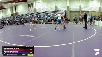 160 lbs Champ. Round 1 - Remington Baker, OH vs Abram Davidson, IL