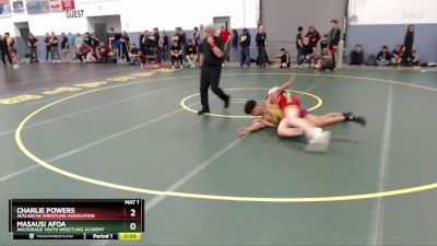 157 lbs Semifinal - Charlie Powers, Avalanche Wrestling Association vs Masausi Afoa, Anchorage Youth Wrestling Academy