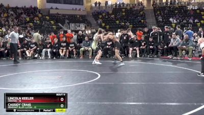 132 lbs Finals (1st & 3rd) - Cassidy Craig, Sergeant Bluff-Luton vs Lincoln Keeler, Creston