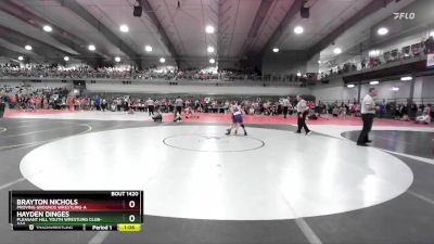 100 lbs Champ. Round 2 - Hayden Dinges, Pleasant Hill Youth Wrestling Club-AAA vs Brayton Nichols, Proving Grounds Wrestling-A 