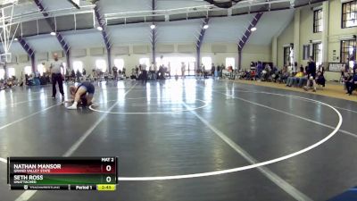 184 lbs Cons. Round 3 - Nathan Mansor, Grand Valley State vs Seth Ross, Unattached